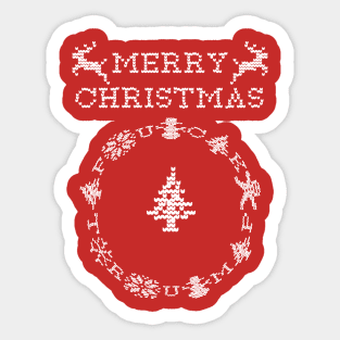 Fuck Trump Merry Christmas Ugly Sweater Sticker